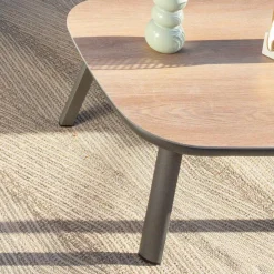 MOBELLIA Salon de jardin en aluminium 2 places 3 pcs Amalfi Gris Anthracite Discount