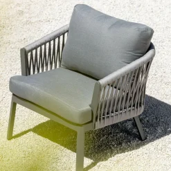 MOBELLIA Salon de jardin en aluminium 7 places 5 pcs Amalfi Gris Anthracite Sale