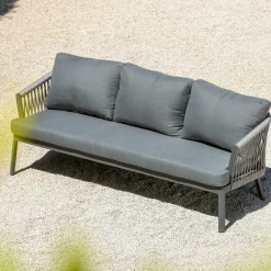 MOBELLIA Salon de jardin en aluminium 7 places 5 pcs Amalfi Gris Anthracite Sale