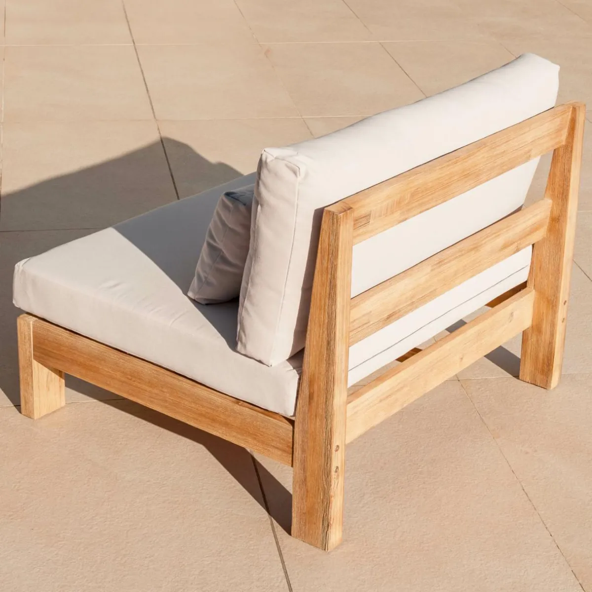 MOBELLIA Salon de jardin en bois d'acacia 8 places 5 pcs Borneo Sable Online