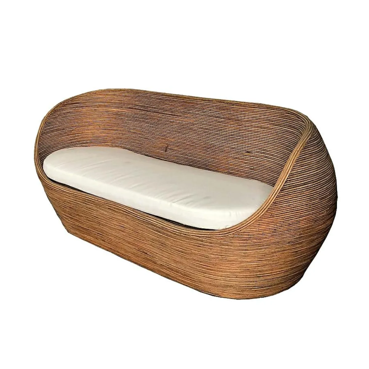 MOBELLIA Salon de jardin en rotin 5 places Trinidad beige Naturel New