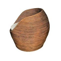 MOBELLIA Salon de jardin en rotin 5 places Trinidad beige Naturel New