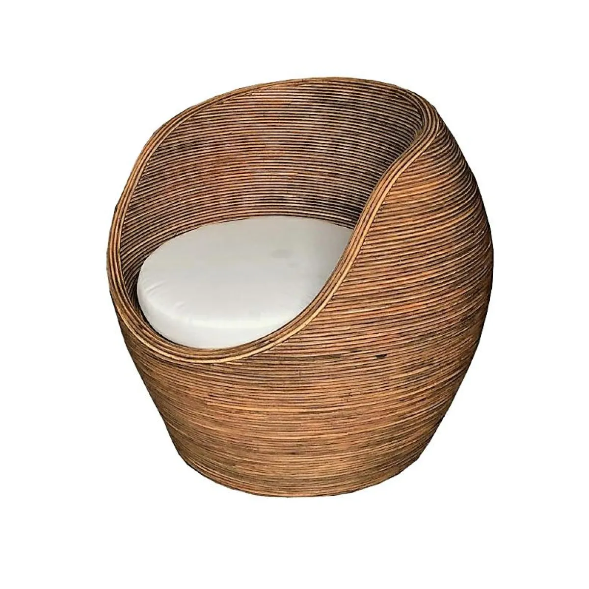 MOBELLIA Salon de jardin en rotin 5 places Trinidad beige Naturel New