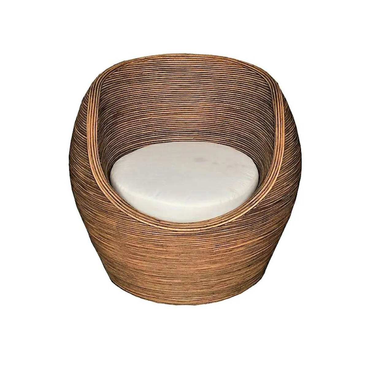 MOBELLIA Salon de jardin en rotin 5 places Trinidad beige Naturel New