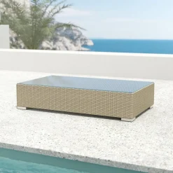 MOBELLIA Salon de jardin en résine tressée 4 places 4 pcs Palma Gris et taupe Tressé Gris - Taupe Online