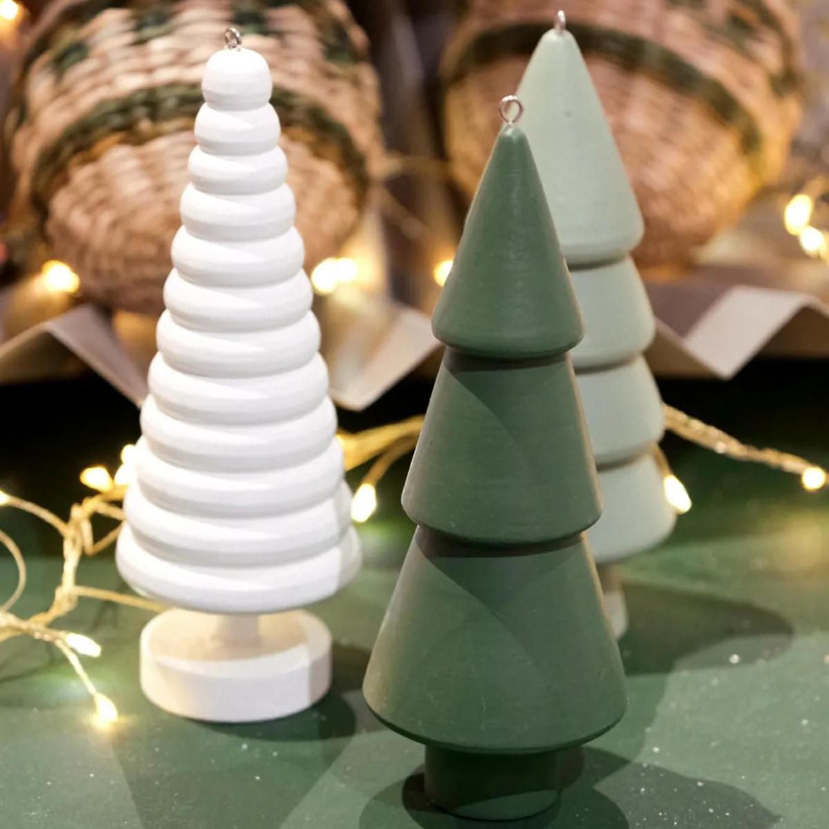 KAEMINGK Sapin à suspendre en bois (H15 cm) Harmonie Blanc Sale