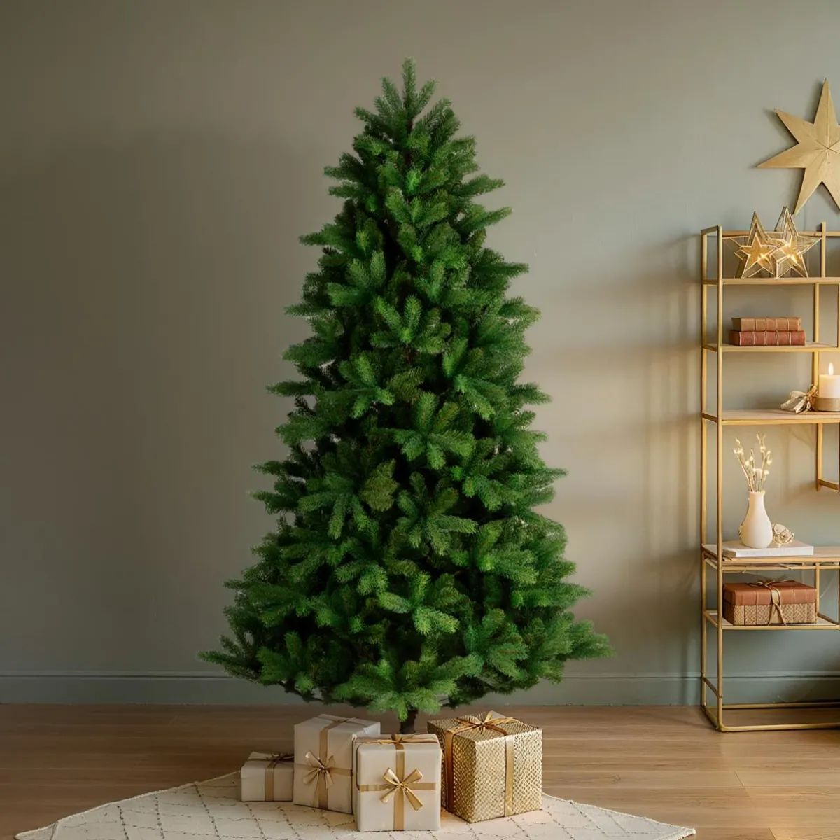 EMINZA Sapin artificiel de Noël extérieur (H210 cm) Montana Vert sapin Sapin vert Clearance
