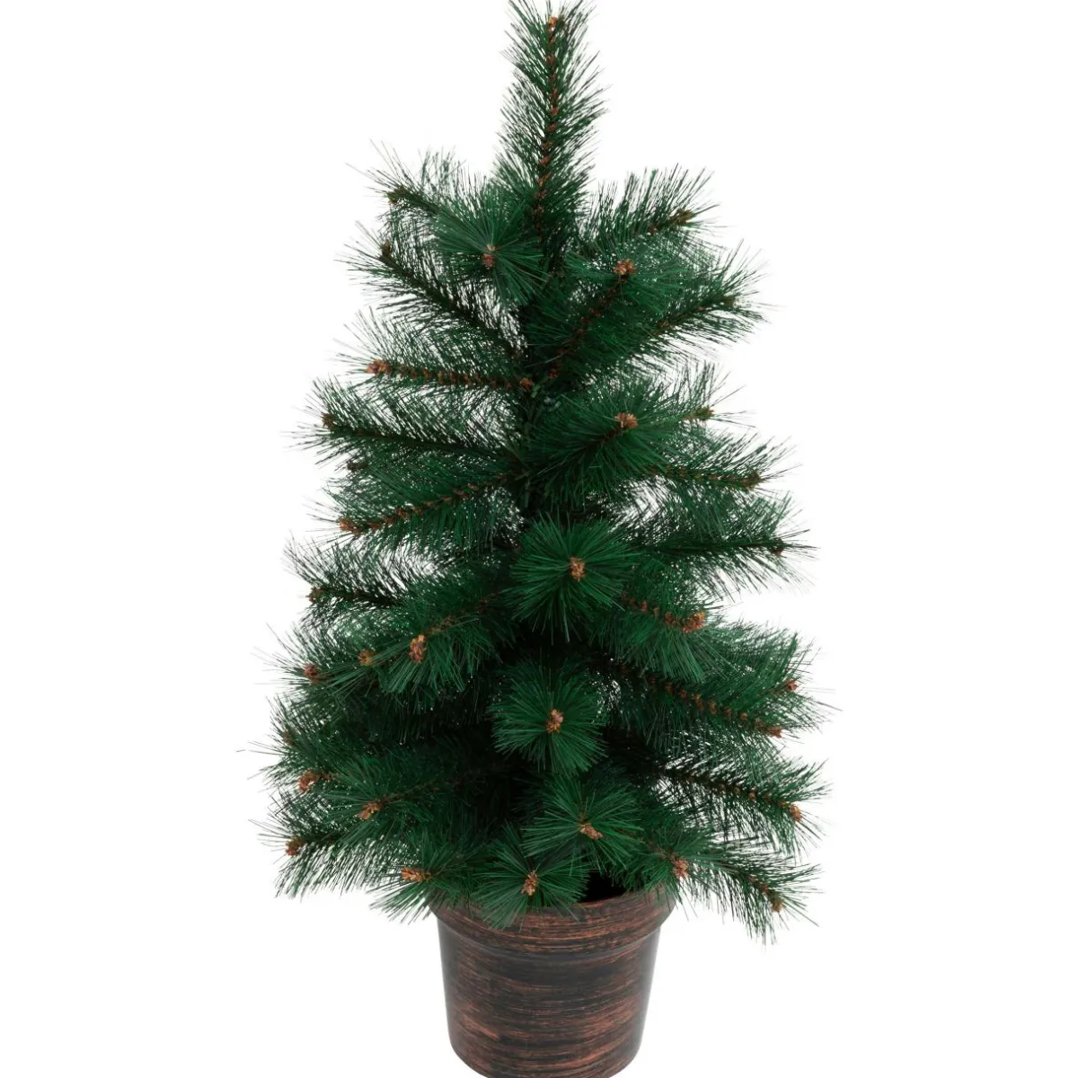 JJA Sapin artificiel de Noël en pot (H70 cm) Windy Peak Vert Sapin vert Hot