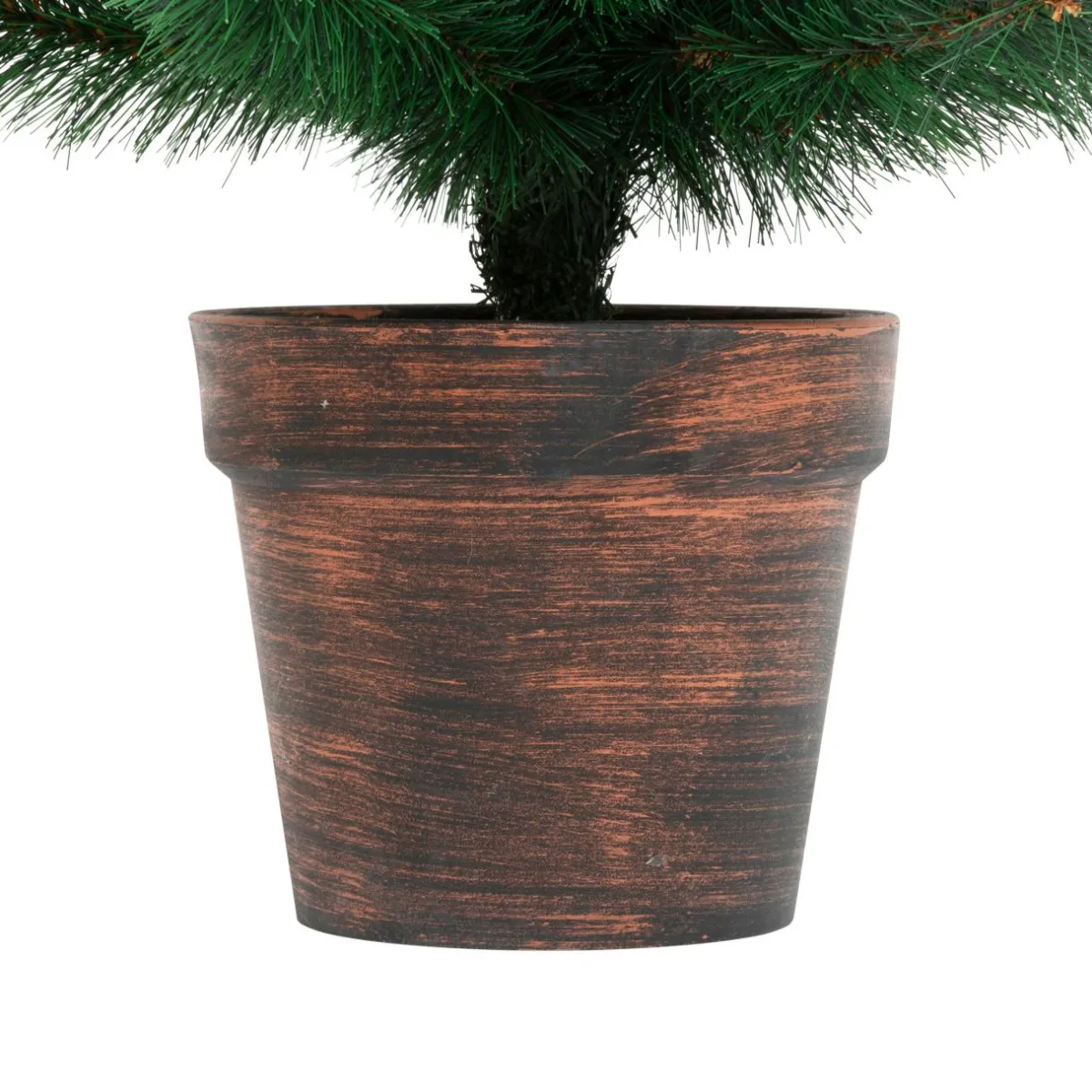 JJA Sapin artificiel de Noël en pot (H100 cm) Windy Peak Vert sapin Sapin vert Discount