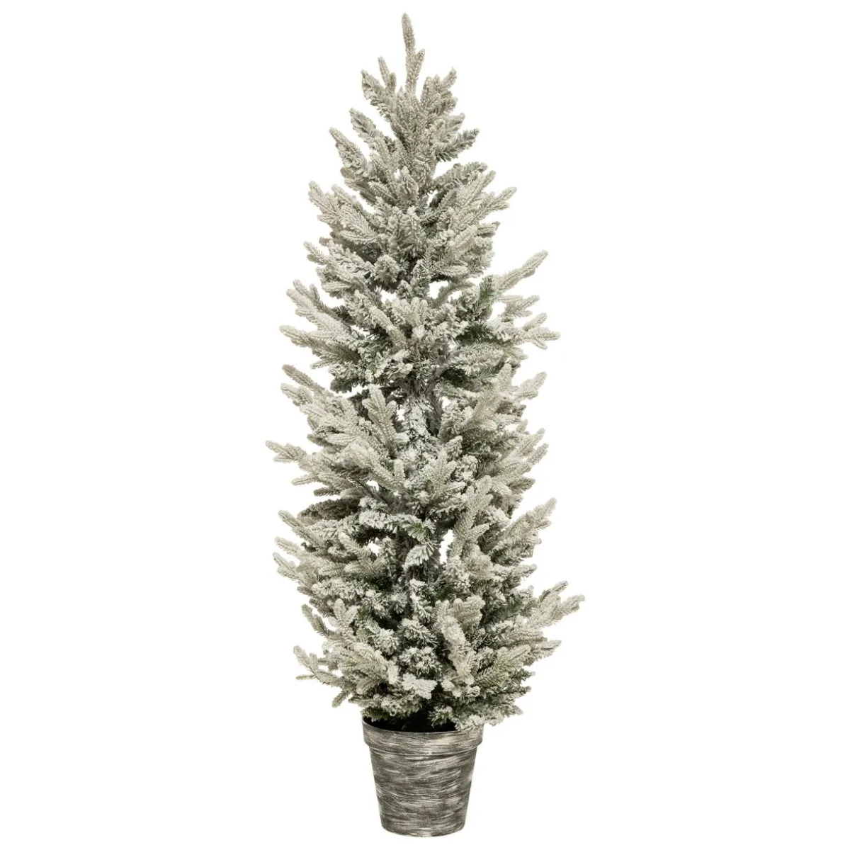 JJA Sapin artificiel de Noël en pot (H150 cm) Frosty Vert enneigé Sapin enneigé Best