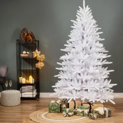EMINZA Sapin artificiel de Noël (H180 cm) Odense Blanc irisé et pailleté Sapin blanc Best