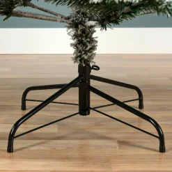 EMINZA Sapin artificiel de Noël (H150 cm) King Vert enneigé Sapin enneigé New
