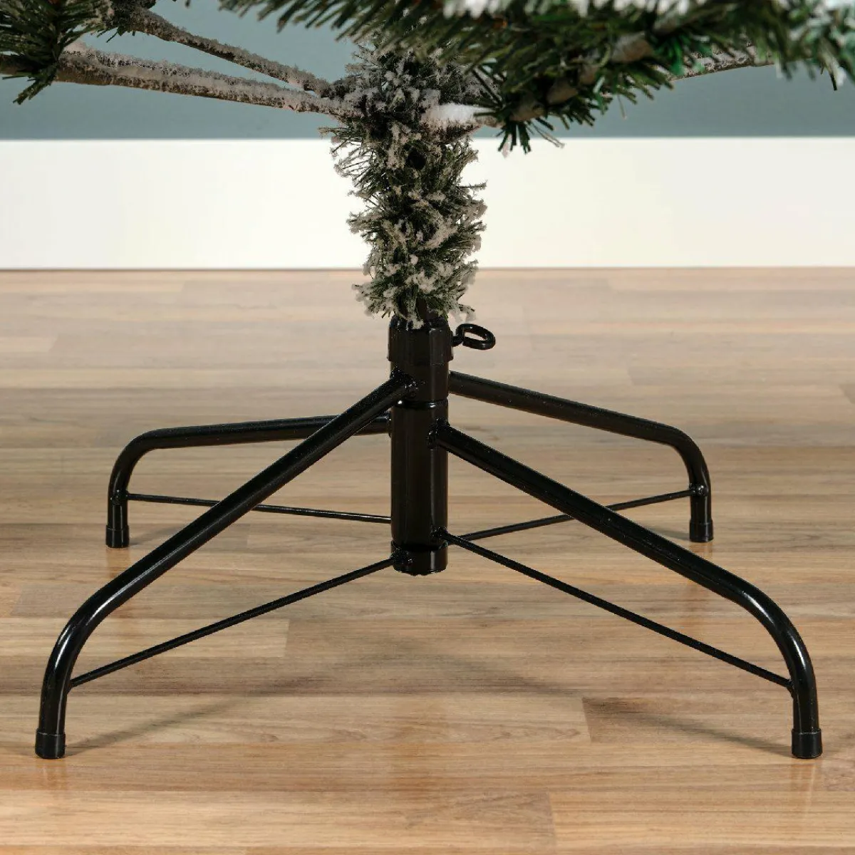 EMINZA Sapin artificiel de Noël (H150 cm) King Vert enneigé Sapin enneigé New