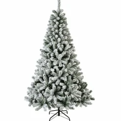 EMINZA Sapin artificiel de Noël (H210 cm) King Vert enneigé Sapin enneigé Best
