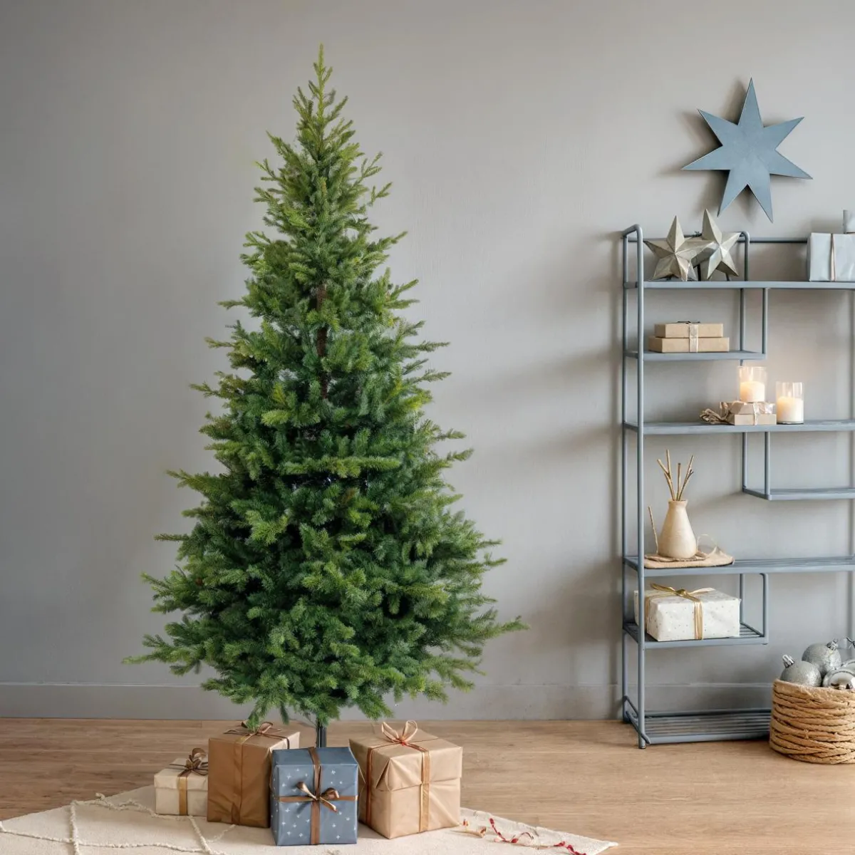 EMINZA Sapin artificiel de Noël (H150 cm) Allix Vert sapin Sapin vert Hot
