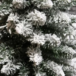 EMINZA Sapin artificiel de Noël (H210 cm) Narrow Vert enneigé Sapin enneigé Discount