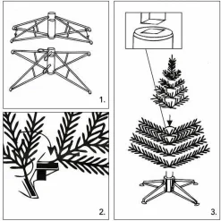 EMINZA Sapin artificiel de Noël (H120 cm) Edmonton Vert sapin Sapin vert Best