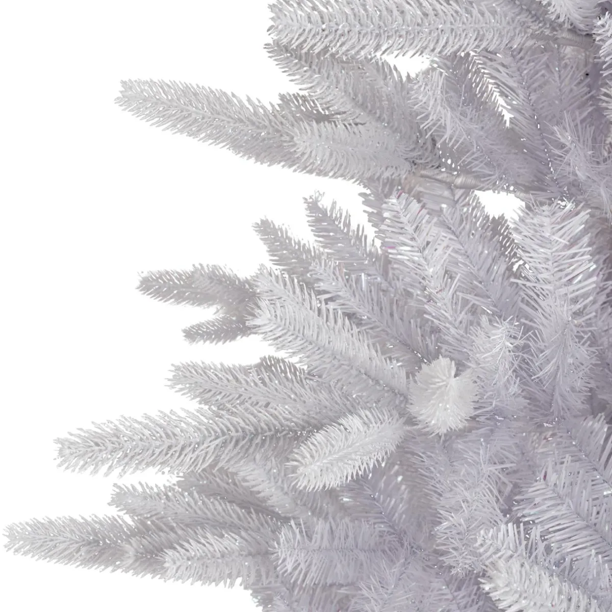 EMINZA Sapin artificiel de Noël (H240 cm) Odense Blanc irisé et pailleté Sapin blanc Clearance