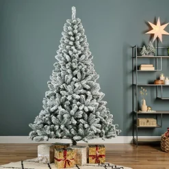 EMINZA Sapin artificiel de Noël (H300 cm) King Vert enneigé Sapin enneigé New