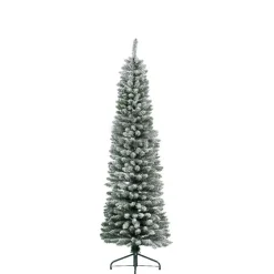 EMINZA Sapin artificiel de Noël (H180 cm) Narrow Vert enneigé Sapin enneigé Outlet