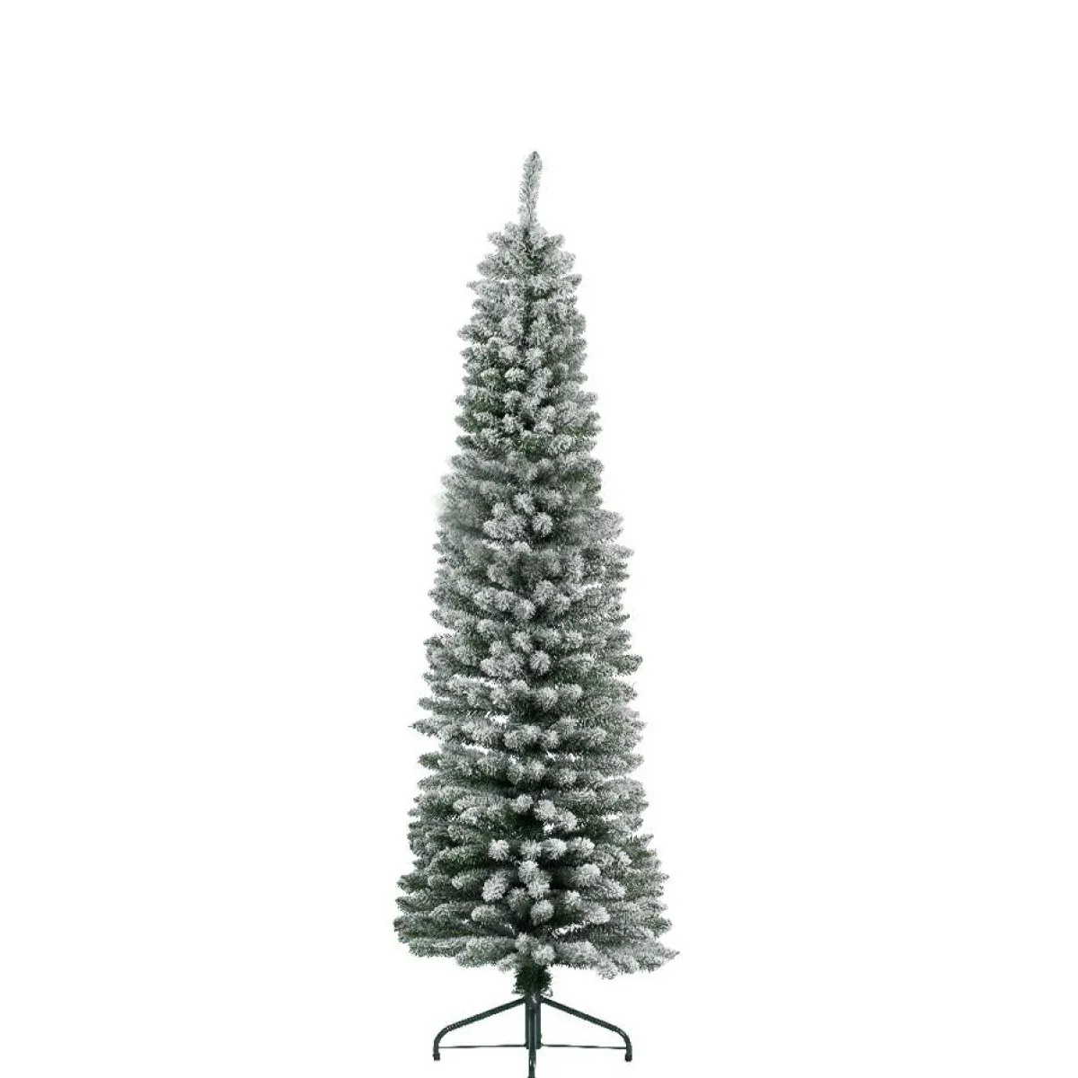 EMINZA Sapin artificiel de Noël (H180 cm) Narrow Vert enneigé Sapin enneigé Outlet