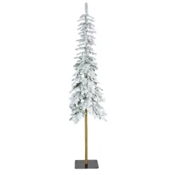 EMINZA Sapin artificiel de Noël (H120 cm) Sierra Vert enneigé Sapin enneigé Hot