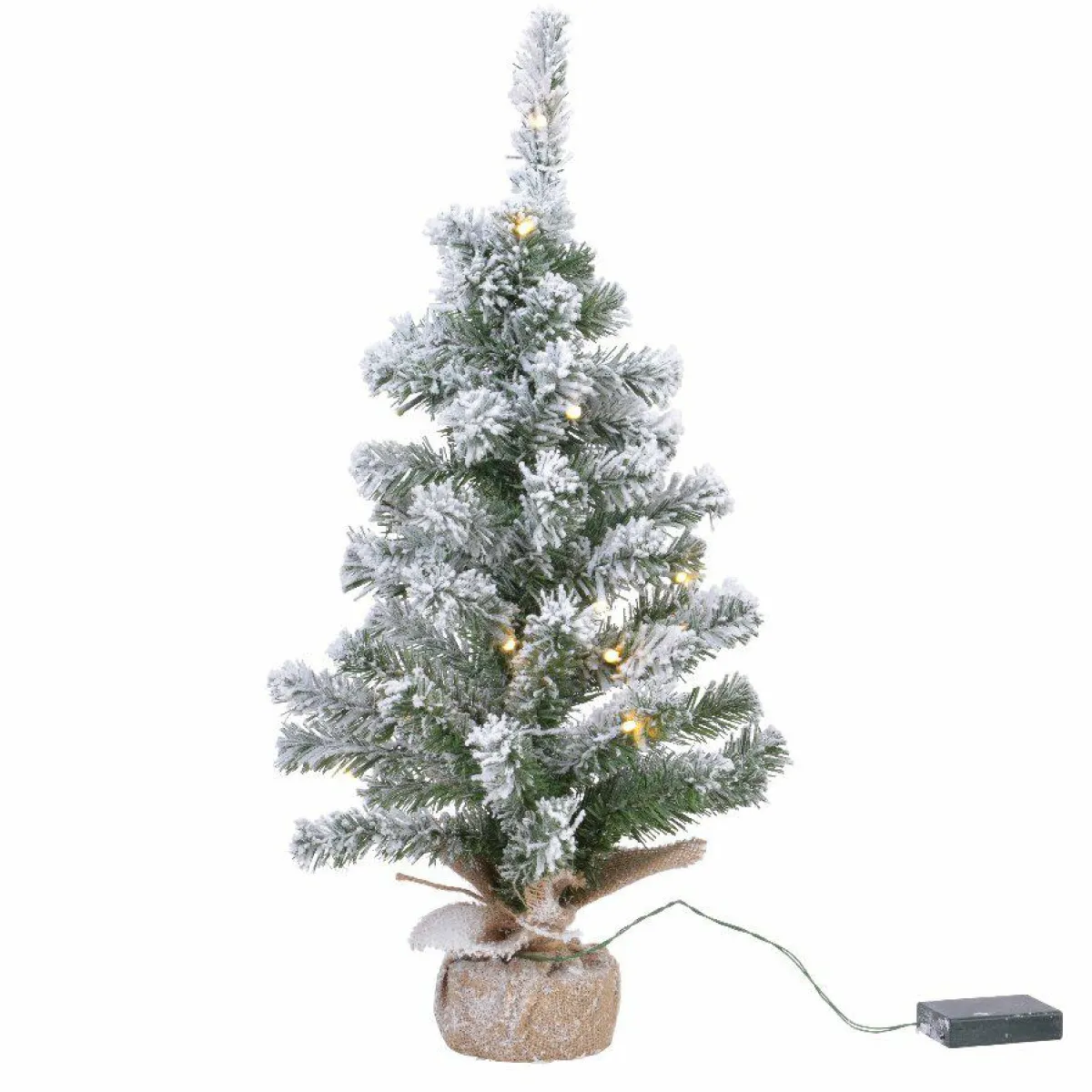 KAEMINGK Sapin artificiel de table pré-illuminé (H60 cm) Royal Vert enneigé Sapin enneigé lumineux Online