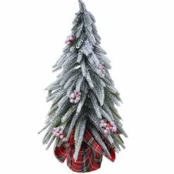 KAEMINGK Sapin artificiel de table (H27 cm) Baies et tartan écossais Sapin enneigé Online