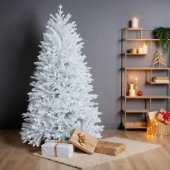 EMINZA Sapin de Noël artificiel (H210 cm) Quebec Blanc Sapin blanc Online