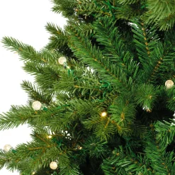 EMINZA Sapin de Noël artificiel lumineux 600 LED (H240 cm) Idaho Vert sapin Sapin vert lumineux