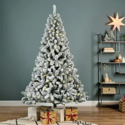 EMINZA Sapin de Noël artificiel lumineux 640 LED (H300 cm) King Vert enneigé Sapin enneigé lumineux Online
