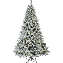 EMINZA Sapin de Noël artificiel lumineux 640 LED (H300 cm) King Vert enneigé Sapin enneigé lumineux Online