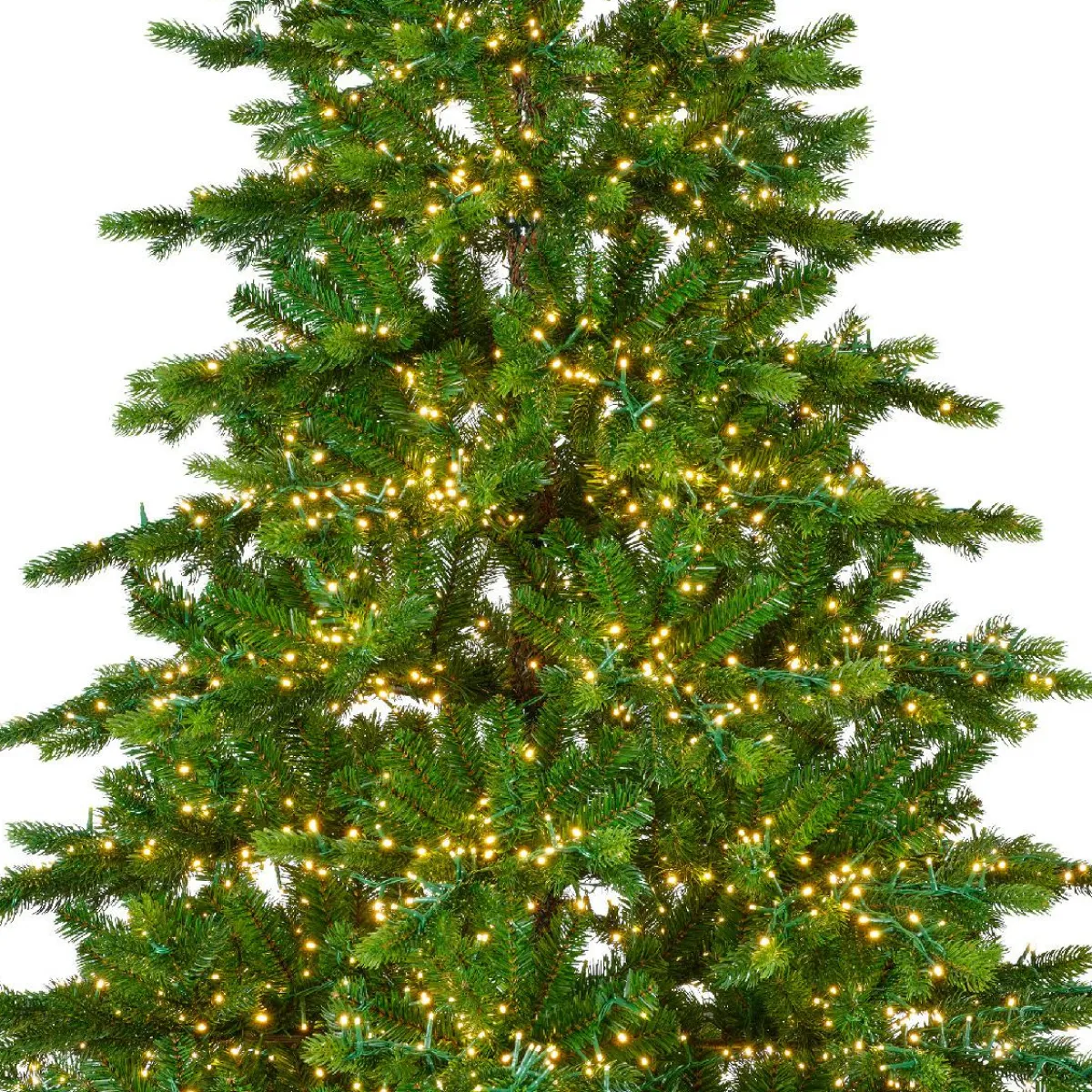EMINZA Sapin de Noël artificiel lumineux 4000 LED (H210 cm) Caucasia Nordmann Vert sapin Sapin vert lumineux Hot