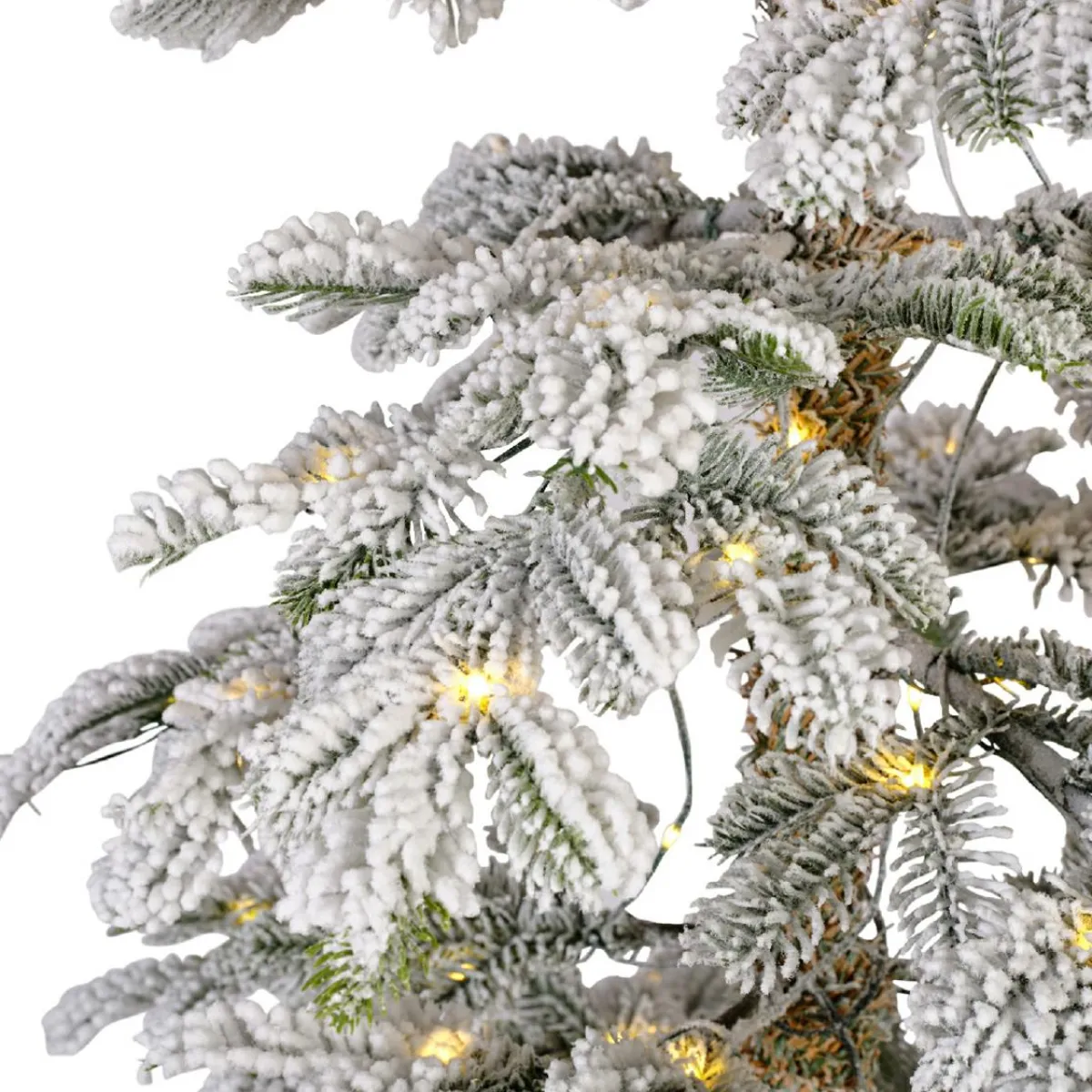 EMINZA Sapin de Noël artificiel lumineux 150 LED (H180 cm) Sierra Vert enneigé Sapin enneigé lumineux Best