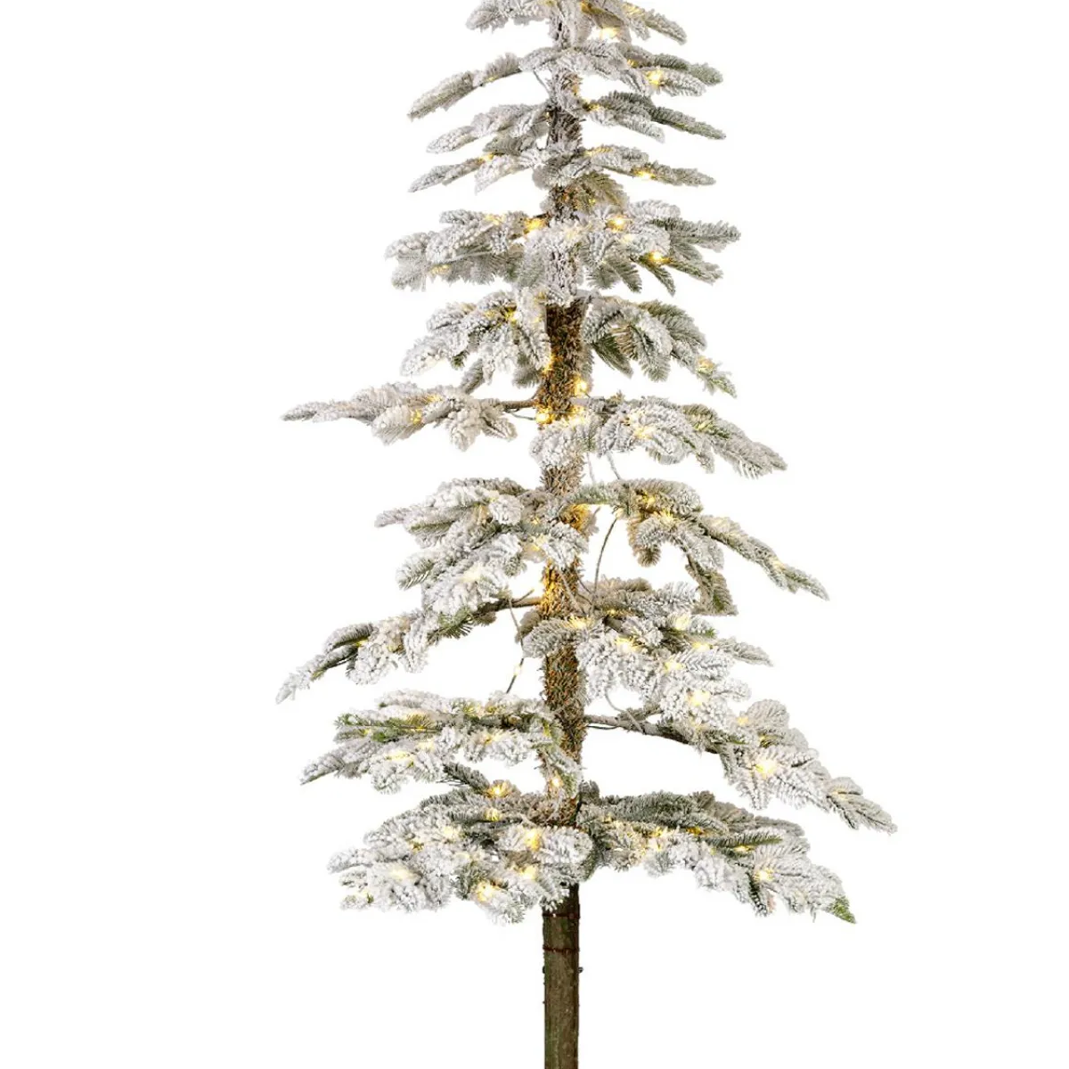 EMINZA Sapin de Noël artificiel lumineux 150 LED (H180 cm) Sierra Vert enneigé Sapin enneigé lumineux Best