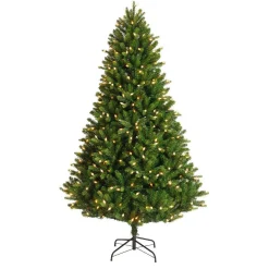 EMINZA Sapin de Noël artificiel lumineux 520 LED (H240 cm) Barrow Vert sapin Sapin vert lumineux Outlet