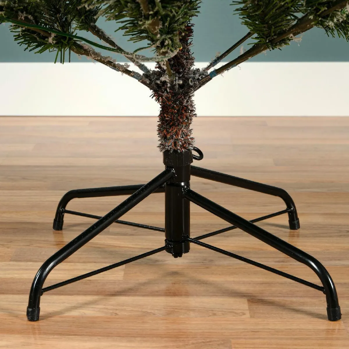 EMINZA Sapin de Noël artificiel lumineux 430 LED (H210 cm) Allix Vert enneigé Sapin enneigé lumineux Clearance