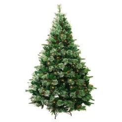 EMINZA Sapin de Noël artificiel lumineux (H240 cm) Washington Luxe Vert sapin Sapin vert lumineux Hot