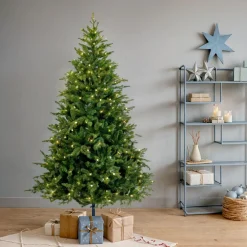 EMINZA Sapin de Noël artificiel lumineux 350 LED (H180 cm) Idaho Vert sapin Sapin vert lumineux Sale