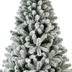 EMINZA Sapin de Noël artificiel lumineux 400 LED (H240 cm) King Vert enneigé Sapin enneigé lumineux Discount
