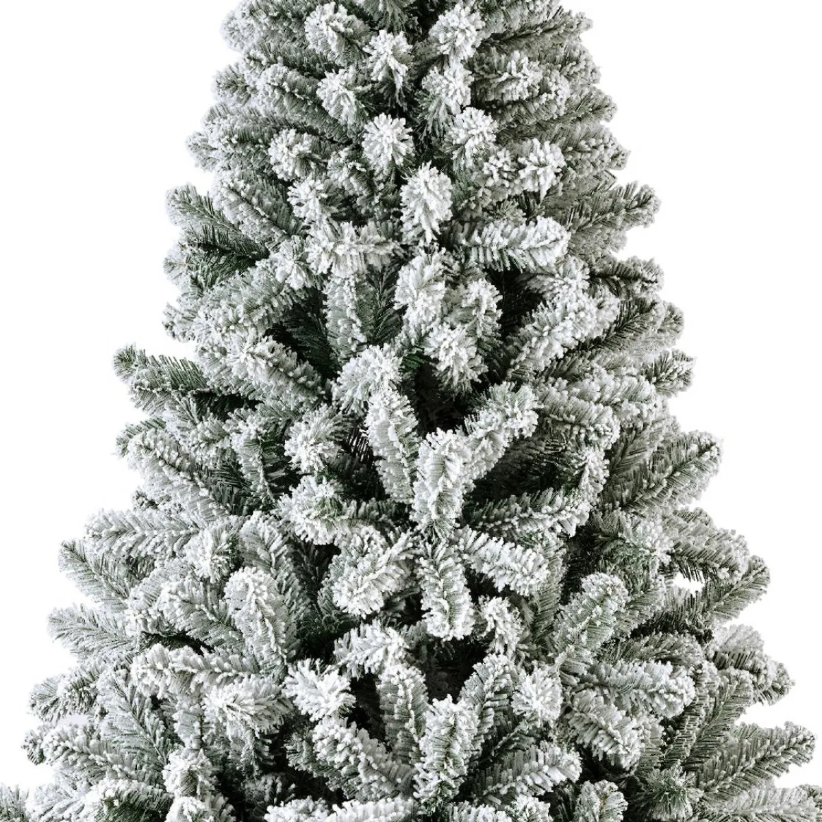 EMINZA Sapin de Noël artificiel lumineux 400 LED (H240 cm) King Vert enneigé Sapin enneigé lumineux Discount