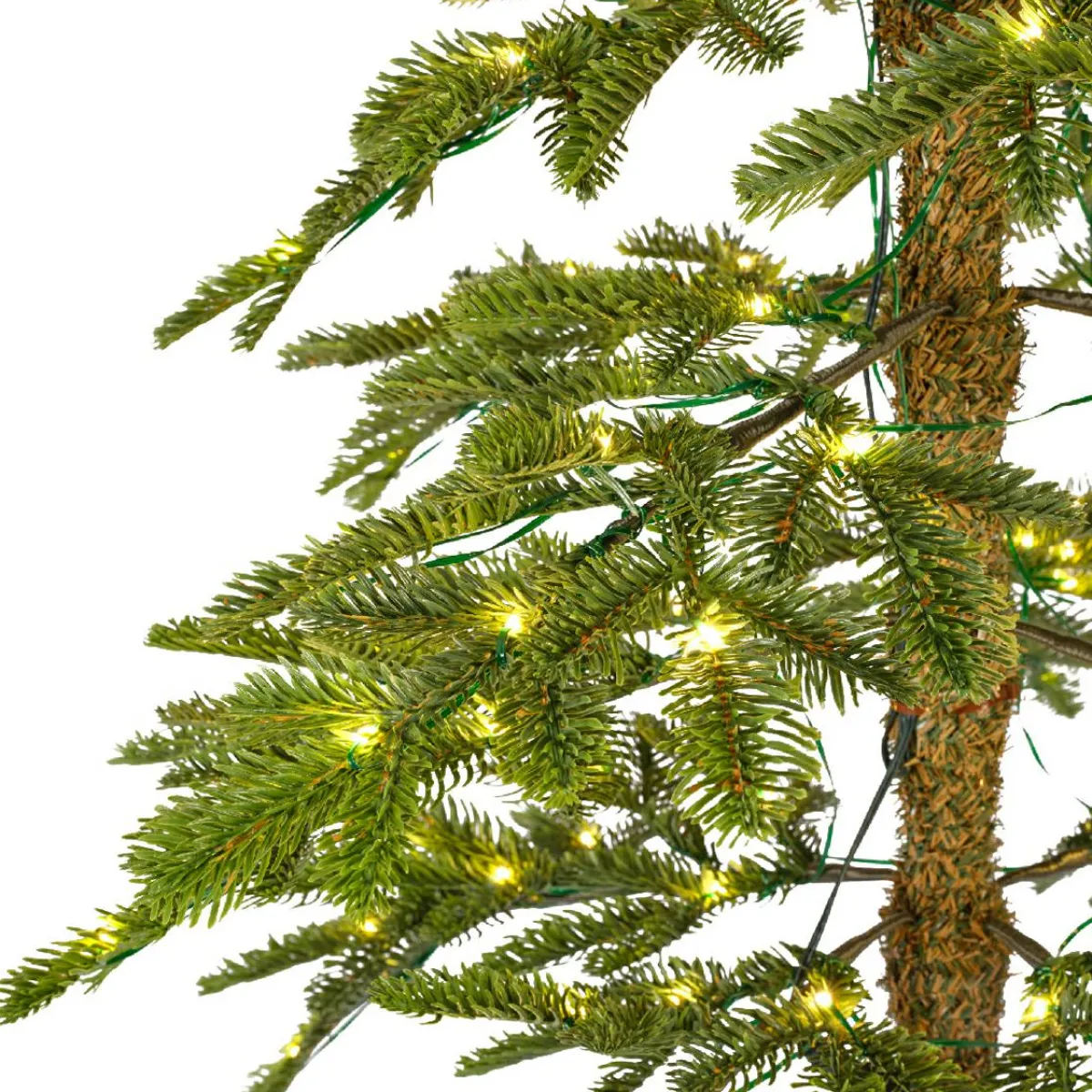 EMINZA Sapin de Noël artificiel lumineux 250 LED (H240 cm) Sierra Vert sapin Sapin vert lumineux Discount