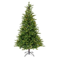 EMINZA Sapin de Noël artificiel lumineux 560 LED (H240 cm) Allix Vert sapin Sapin vert lumineux