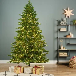 EMINZA Sapin de Noël artificiel lumineux 5400 LED (H240 cm) Caucasia Nordmann Vert sapin Sapin vert lumineux