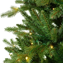 EMINZA Sapin de Noël artificiel lumineux 5400 LED (H240 cm) Caucasia Nordmann Vert sapin Sapin vert lumineux