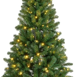 EMINZA Sapin de Noël artificiel lumineux 400 LED (H240 cm) King Vert sapin Sapin vert lumineux Sale