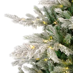 EMINZA Sapin de Noël artificiel lumineux 700 LED (H240 cm) Glorious Vert enneigé Sapin enneigé lumineux Sale