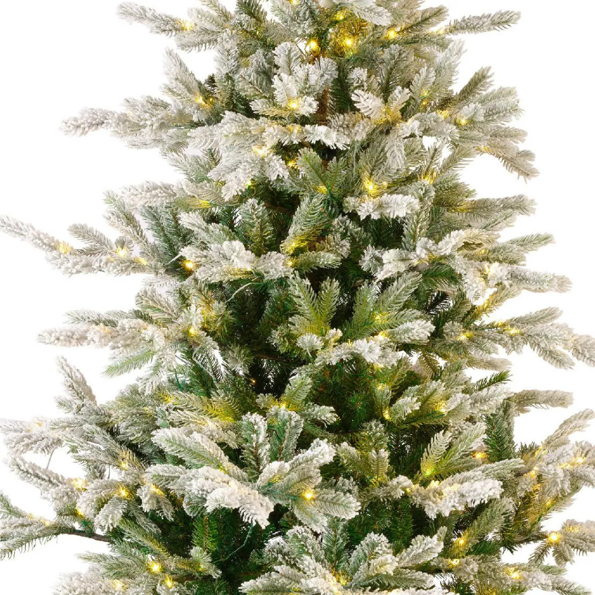 EMINZA Sapin de Noël artificiel lumineux 700 LED (H240 cm) Glorious Vert enneigé Sapin enneigé lumineux Sale