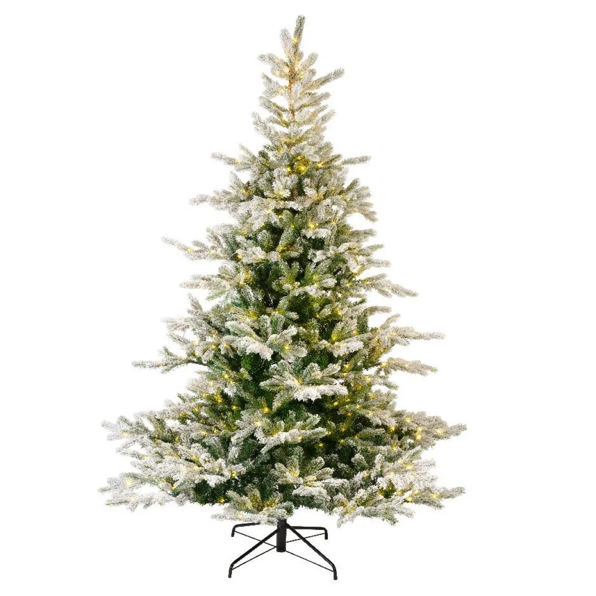 EMINZA Sapin de Noël artificiel lumineux 700 LED (H240 cm) Glorious Vert enneigé Sapin enneigé lumineux Sale