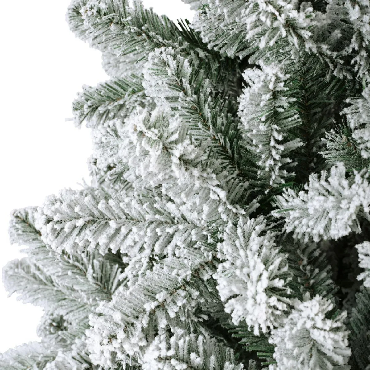 EMINZA Sapin de Noël artificiel lumineux 200 LED (H150 cm) King Vert enneigé Sapin enneigé lumineux